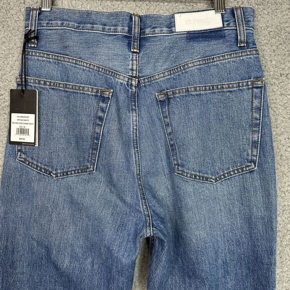 RE/DONE Jeans Sz 29 70S High Waist Skinny Boot Button Fly Zipped Cuffs NWT $295 - Picture 9 of 15
